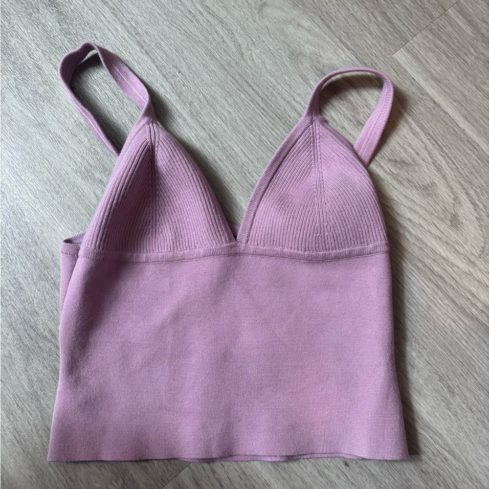 Pink Ribbed tank top free people